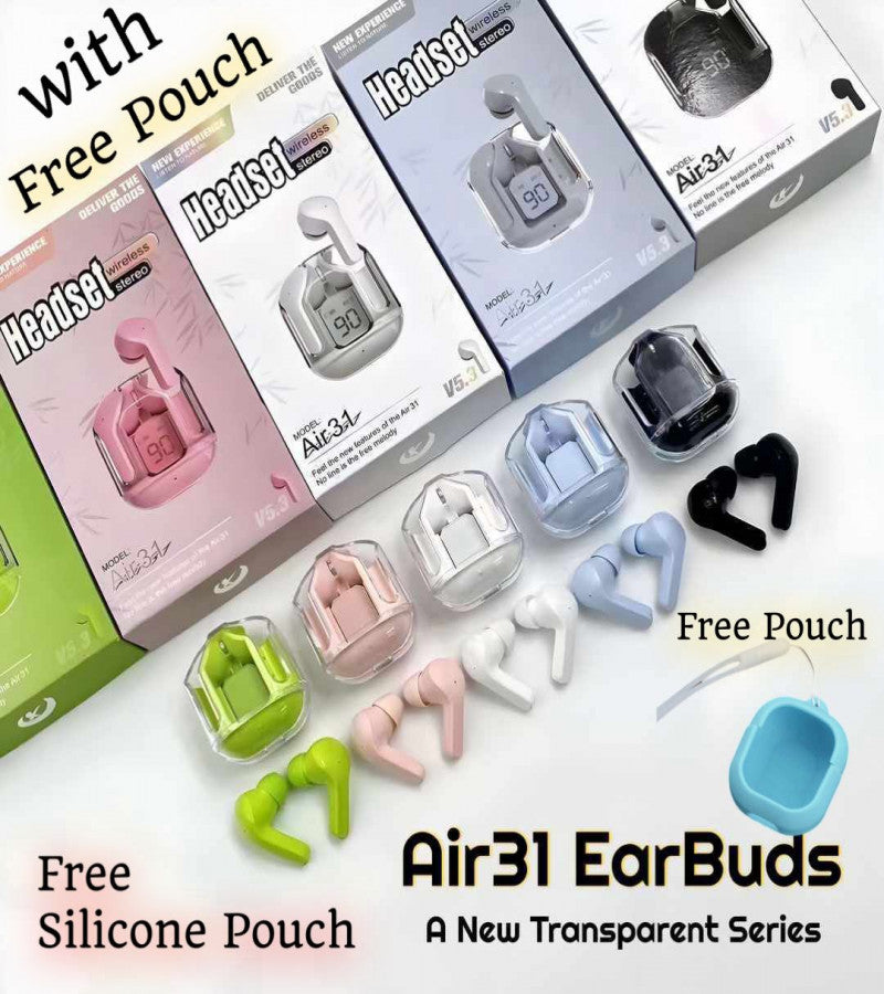 Air 31 Buds TWS Bluetooth 5.3 ENC Smart Touch Control Stereo HiFi