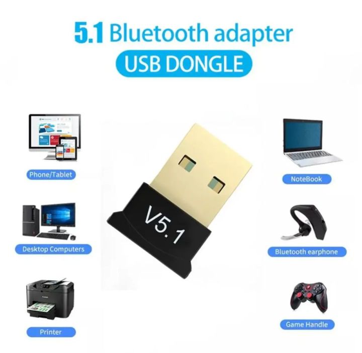 USB Bluetooth Adapter, Low Power USB Bluetooth 5.1 for Desktop, Laptop