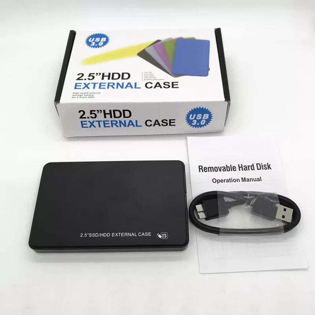 USB 3.0 External HDD + SSD Case, SATA  6Gbps Hard drive Case - HDD SSD 2.5 inch USB