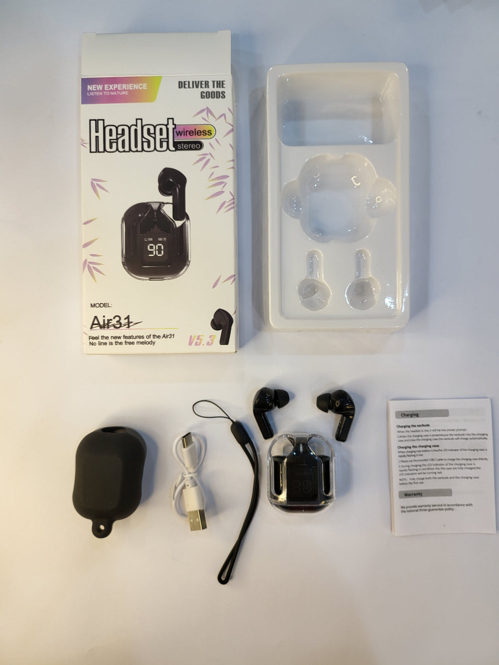 Air 31 Buds TWS Bluetooth 5.3 ENC Smart Touch Control Stereo HiFi