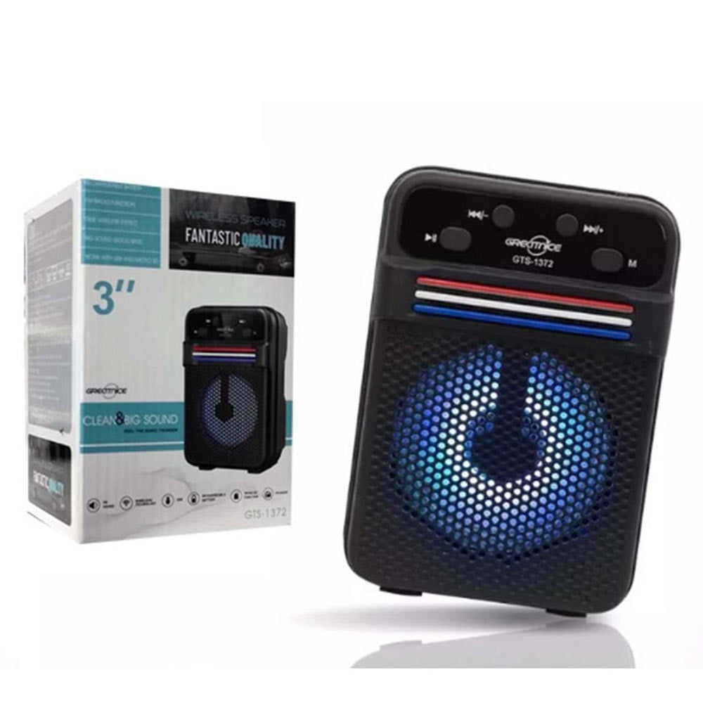 GTS 1345, 1346, 1372 3 inch Rechargeable Wireless Speaker With FM Radio USB & SD Card with Extra Base