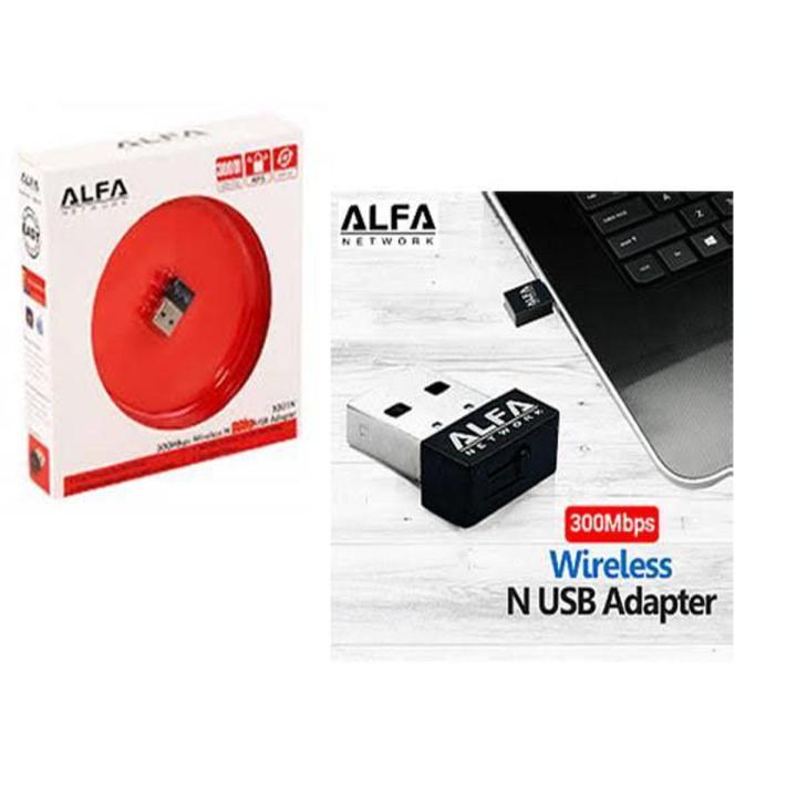 Alfa Mini Wifi Adapter/Catcher 300-Mbps Alfa Usb LAN Card For Computer Laptop