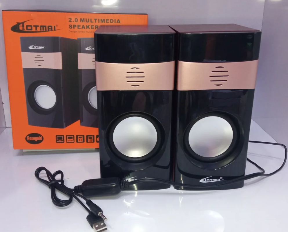 Hotmai A12 Portable Multimedia Speaker Wired USB 2.0 Powered Speaker for Phone/PC/Laptop