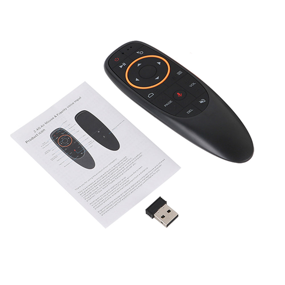 G10 Black Remote Control, 2.4G Remote Control, for Home Office with Gyroscope Control Computers, Projectors and Other Entertainment Devices Air Mouse